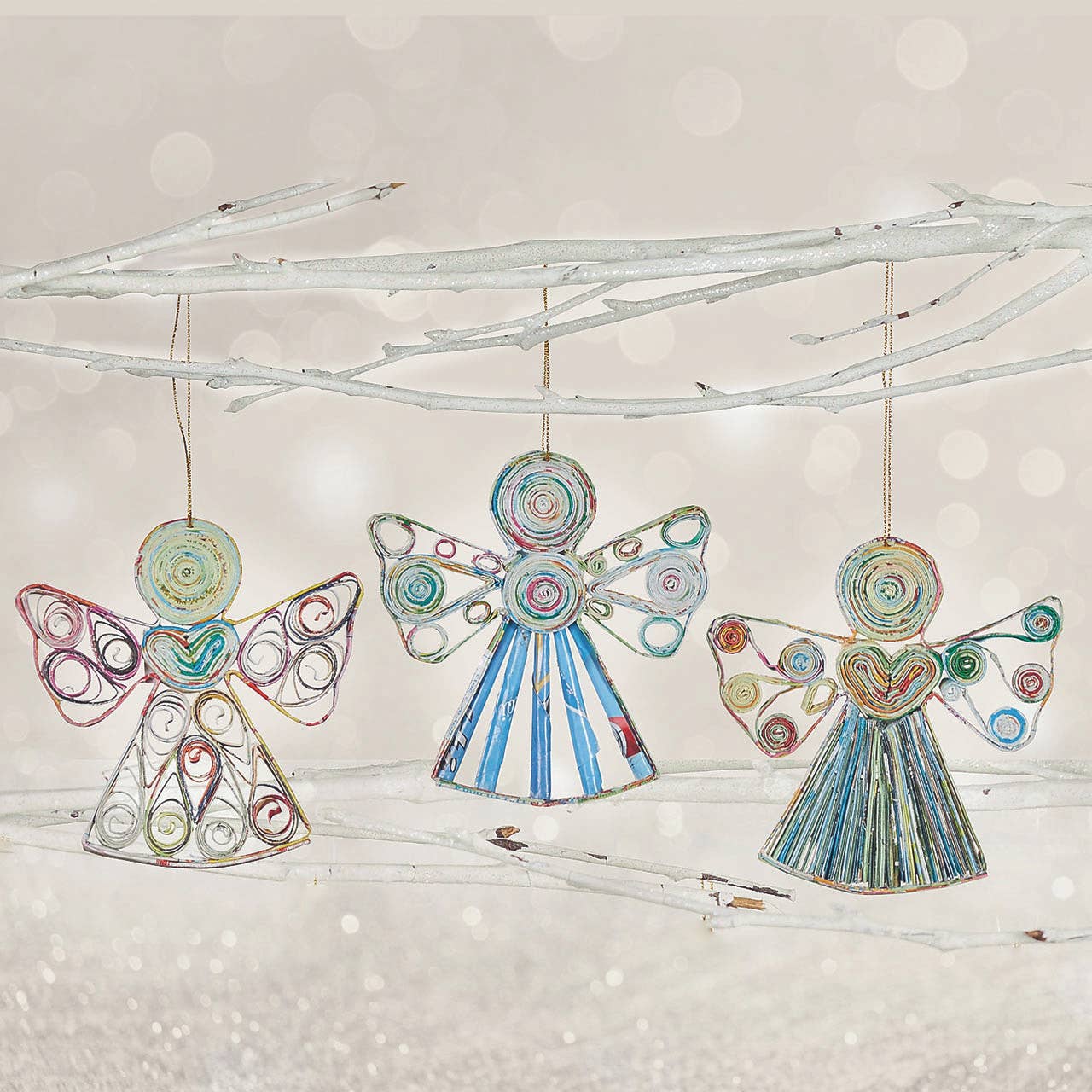 Quilled Angels Christmas Ornament