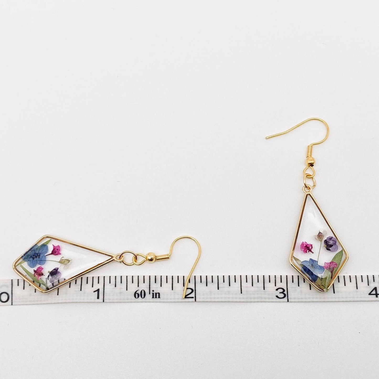 Forget-me-not & Baby's Breath Dried Flowers Earrings