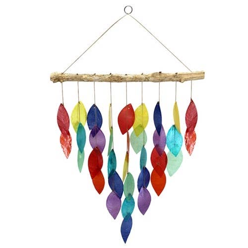 Rainbow Cascade Capiz Chime - PTS114