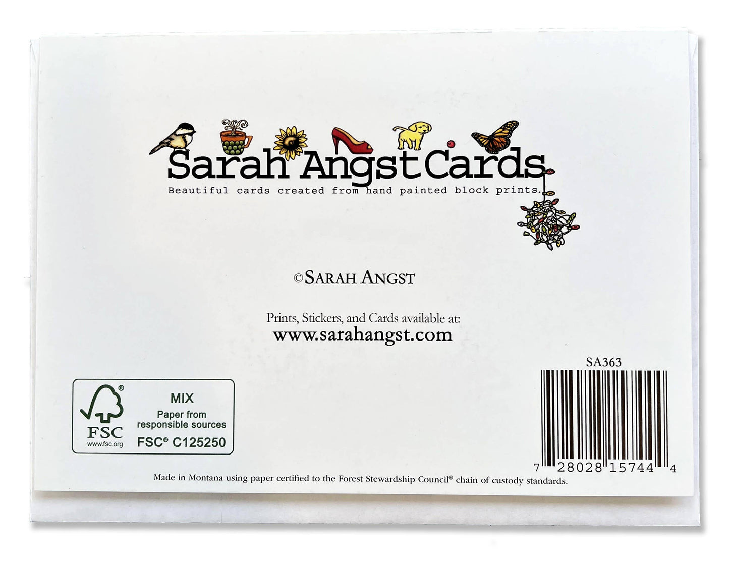 Greeting Card Winter Cardinals