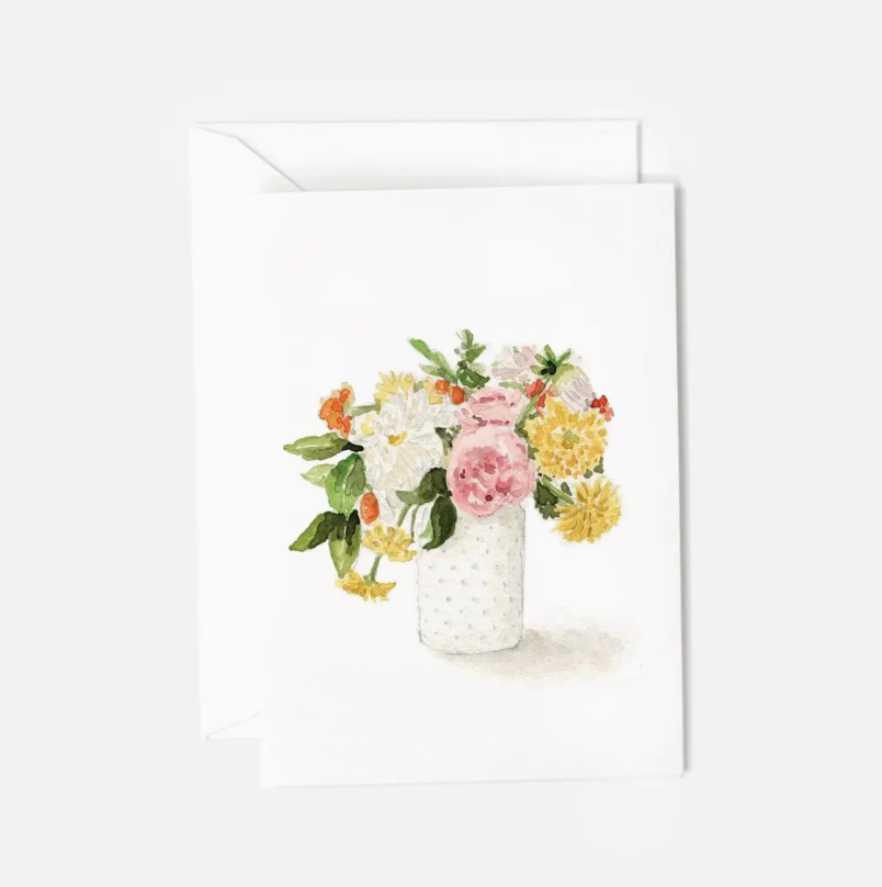 Hobnail Bouquet mini notecard