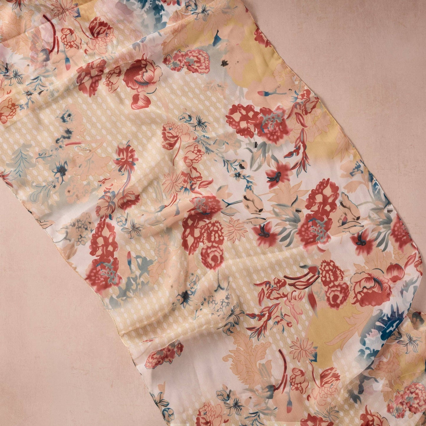Handcrafted Sharad Floral Chiffon Scarf