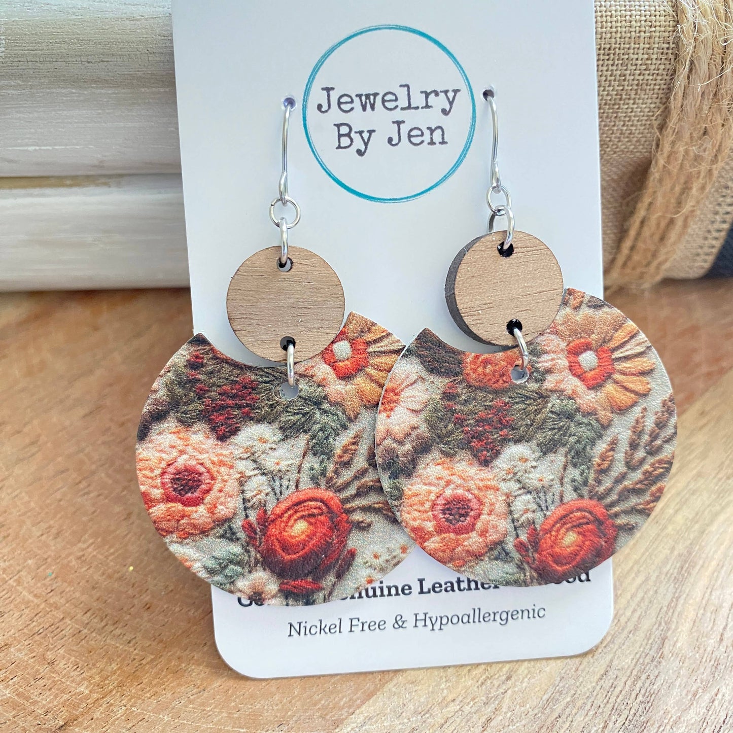 Luna Earrings: Seafoam Wildflowers