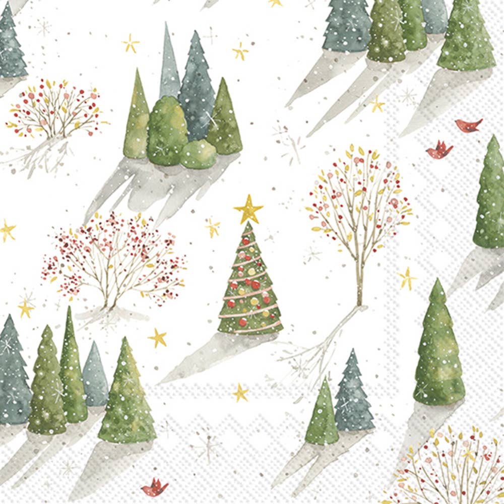 Christmas Tree Paper Cocktail Napkins 20pk