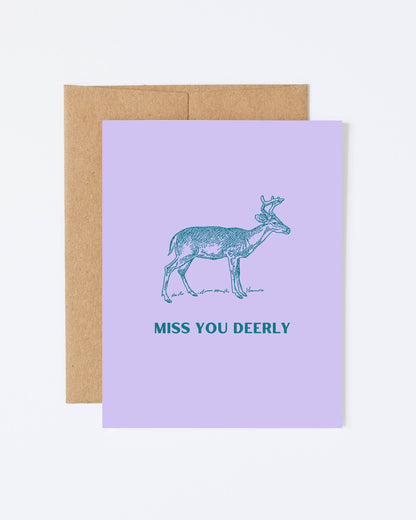 Miss You Deerly 4x6 Card