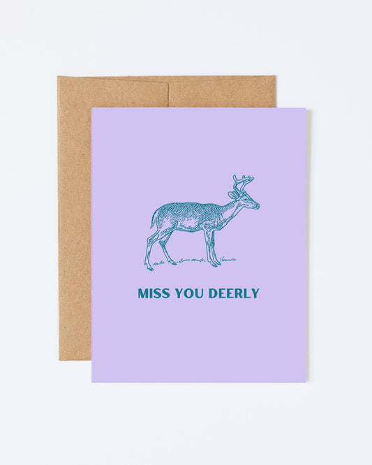Miss You Deerly 4x6 Card