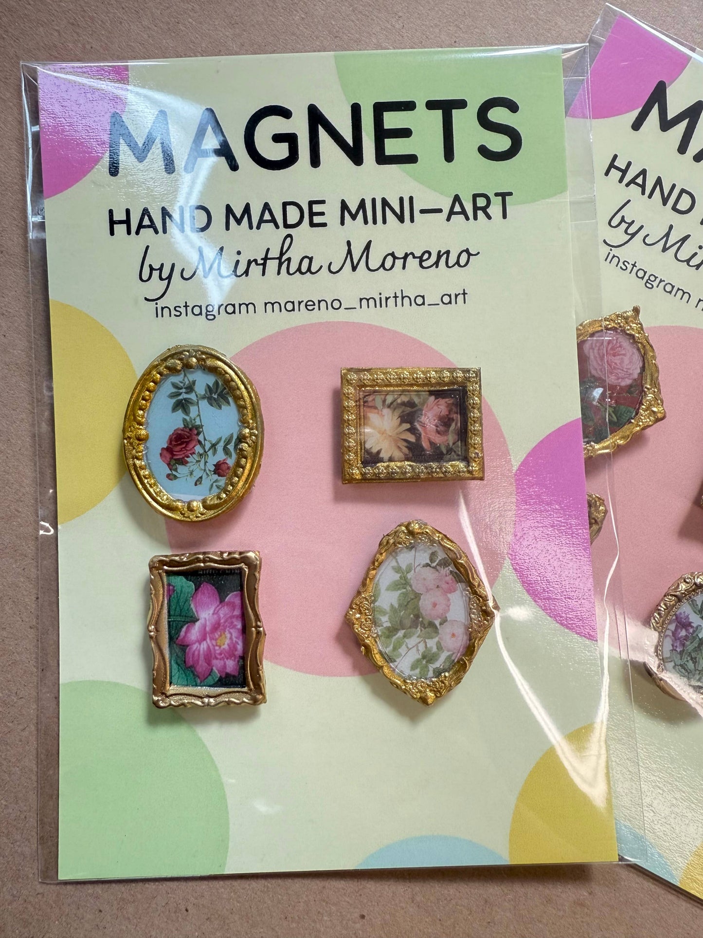 Floral Theme Magnets Set of 4 
