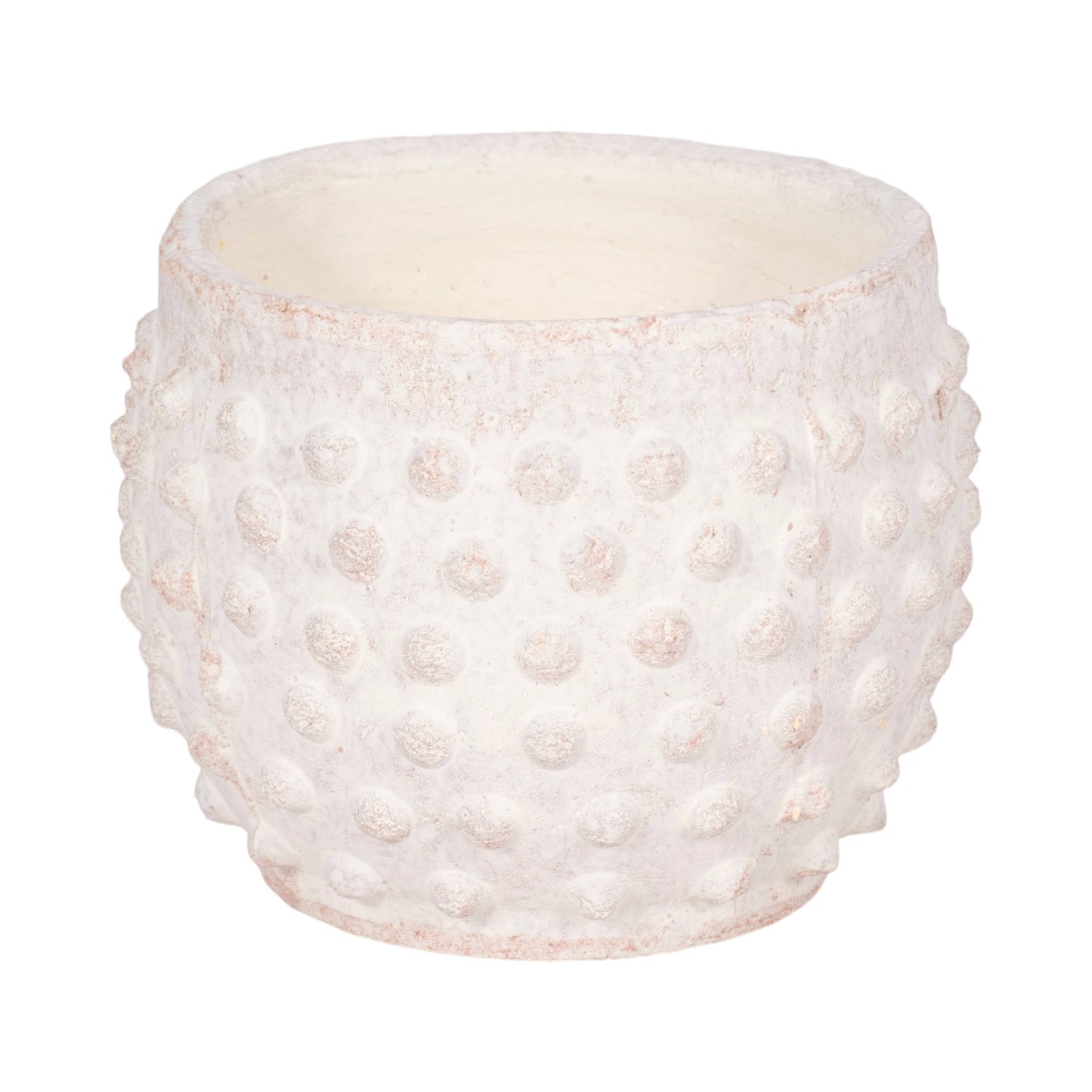 White Ceramic Bubble Rough Finish 6"