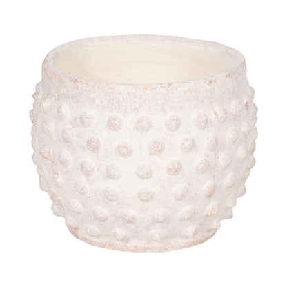 White Ceramic Bubble Rough Finish 6"