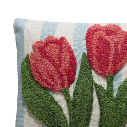 Stripe Tulips Hook Pillow