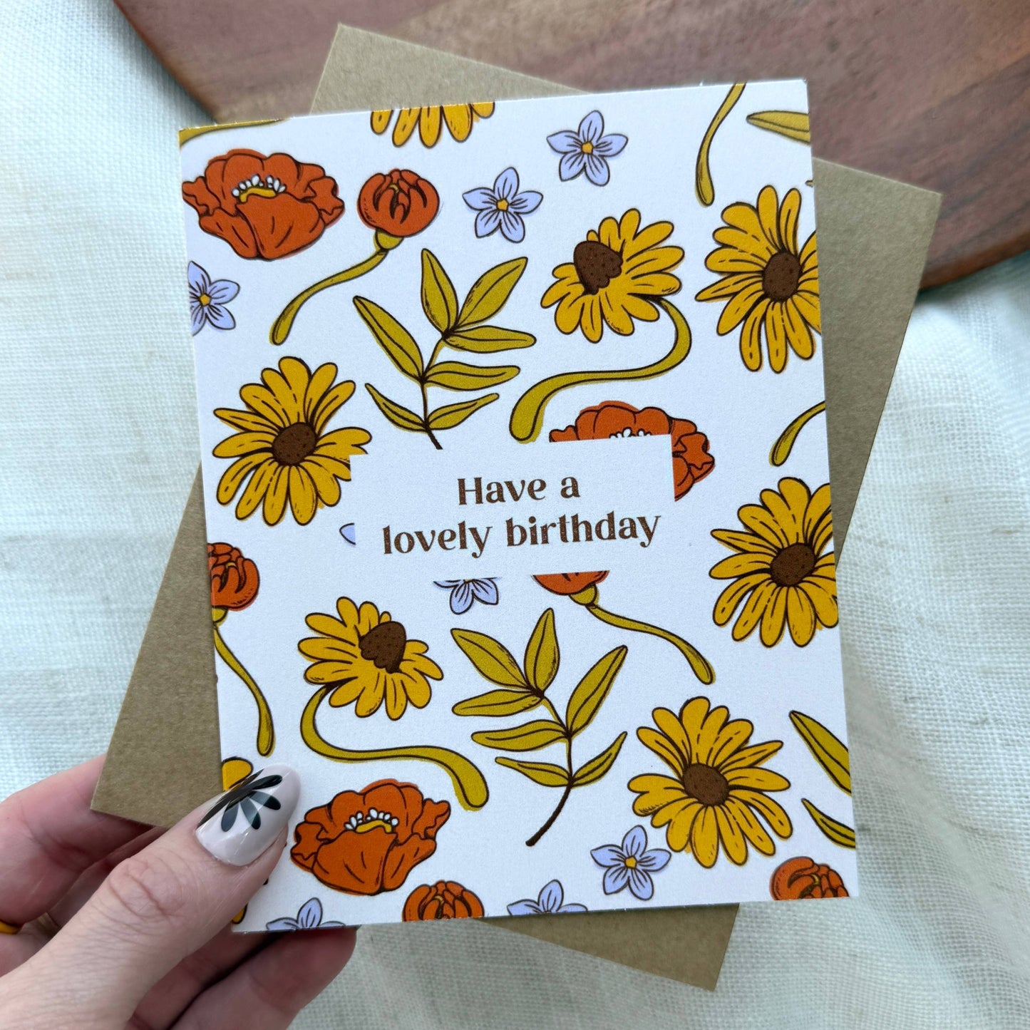 Have A Lovely Birthday Flowers Greeting Card
