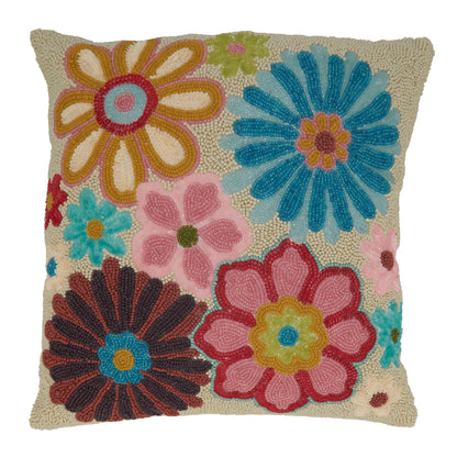 Beaded Flower Pillow