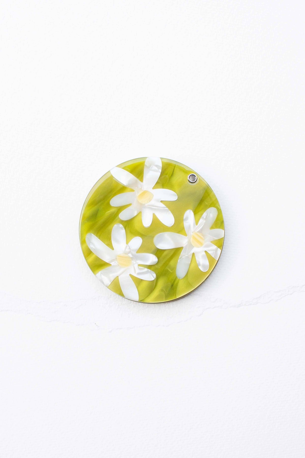 Eco Acetate Daisy Compact Mirror