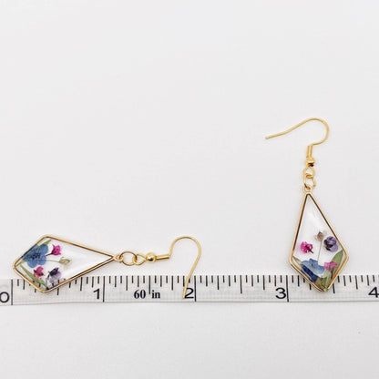 Forget-me-not & Baby's Breath Dried Flowers Earrings
