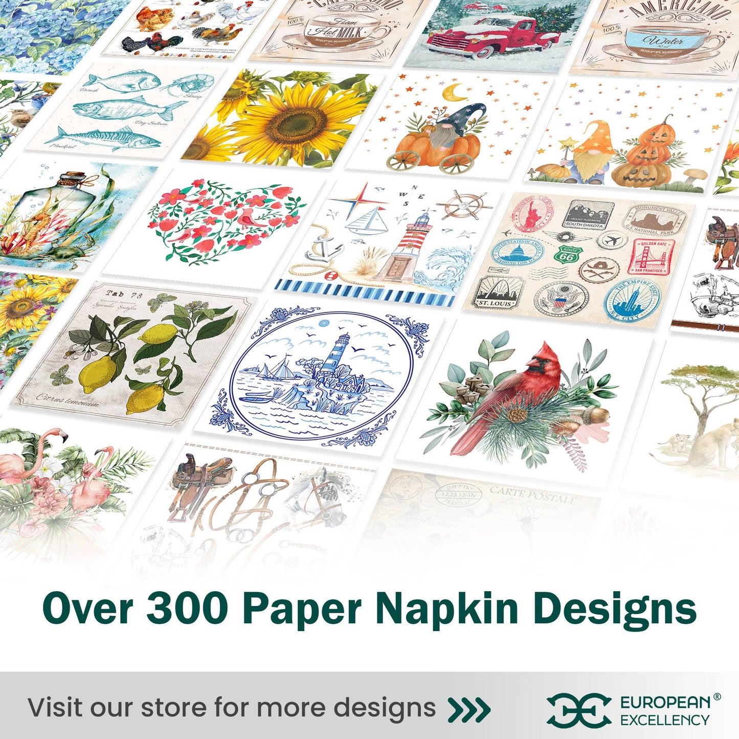 Spring Flower Meadow Cocktail Paper Napkins
