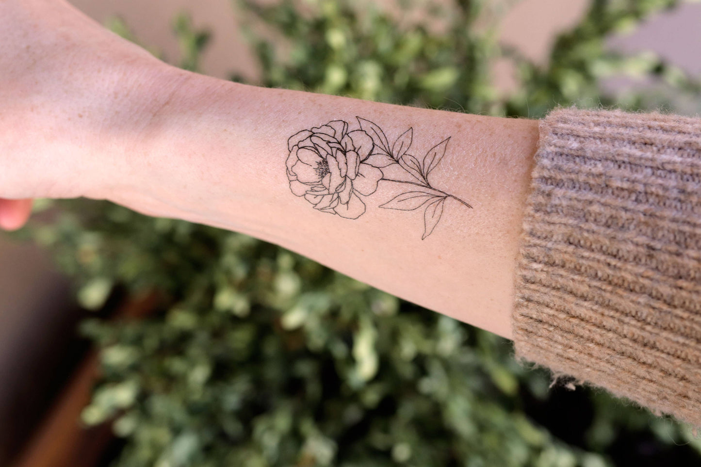 Peony Temporary Tattoos