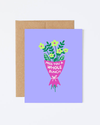 Miss You Bunches 4x6 Card