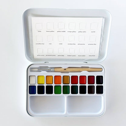 Watercolor Paint Set 18 Colors w/ Brush