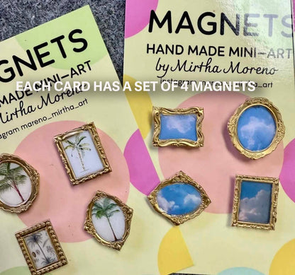Floral Theme Magnets Set of 4 