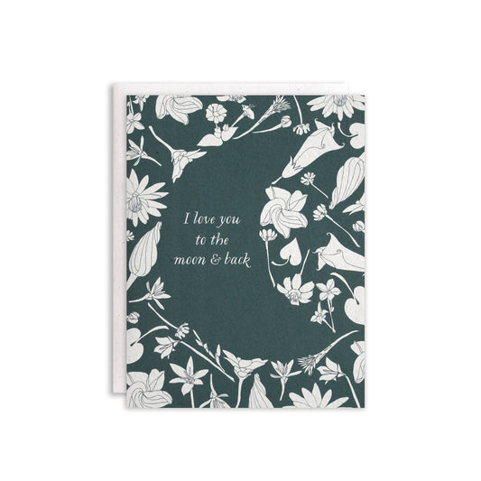 Love You to the Moon + Back Card