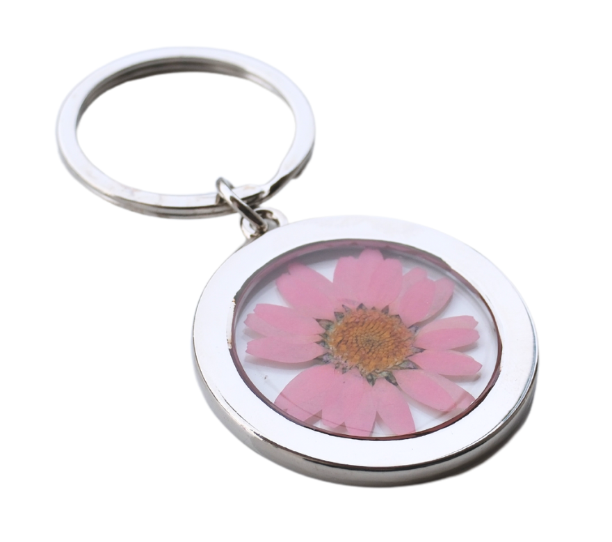 Mount Vernon, WA Pressed Flower Keychain