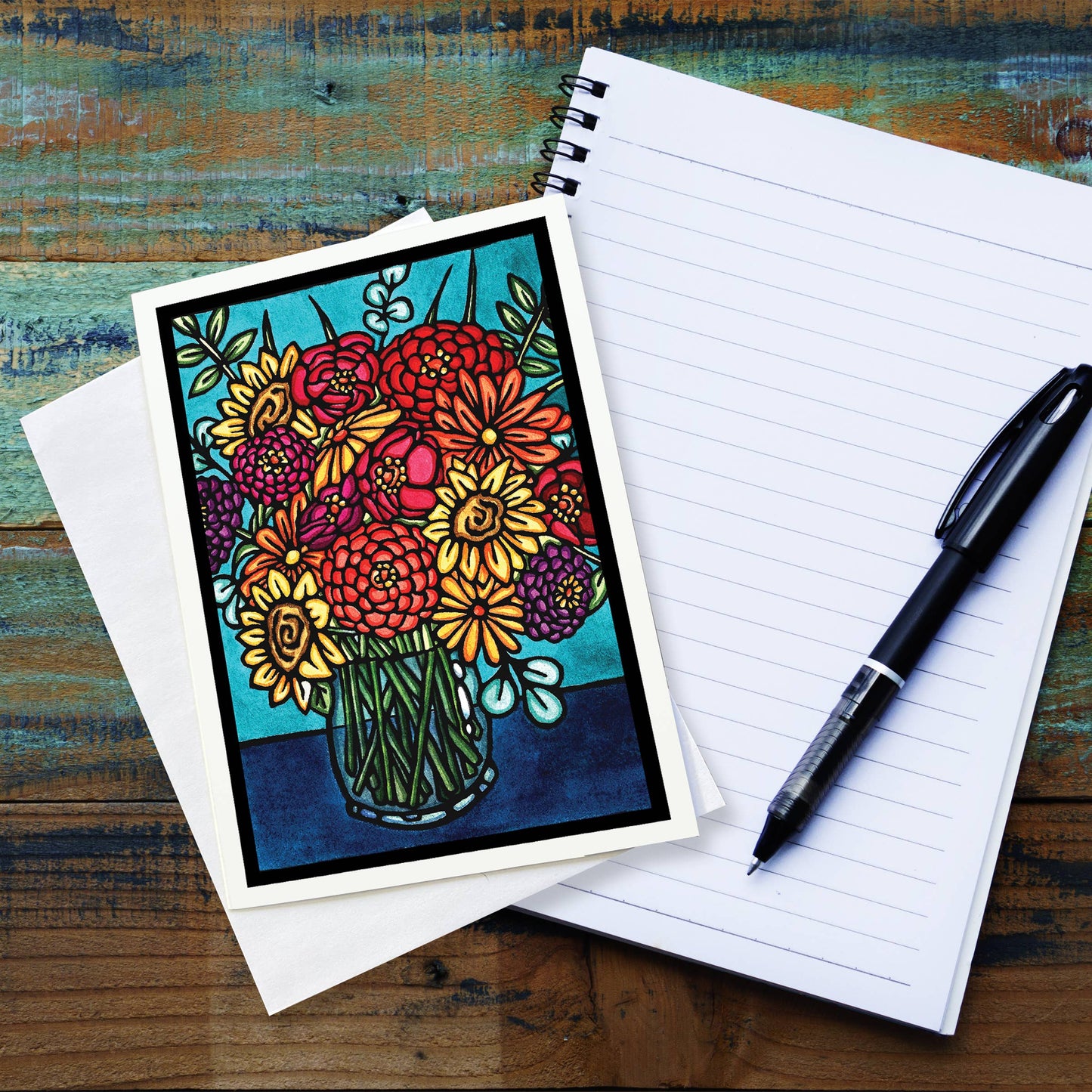 Vase of Flowers 5x7 Card