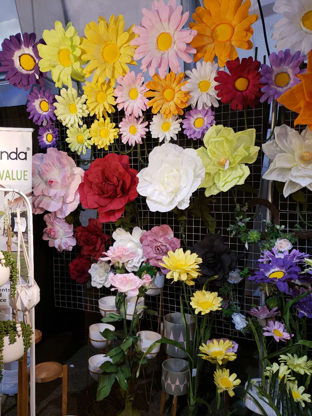 45" Poppy Faux Flower Stem