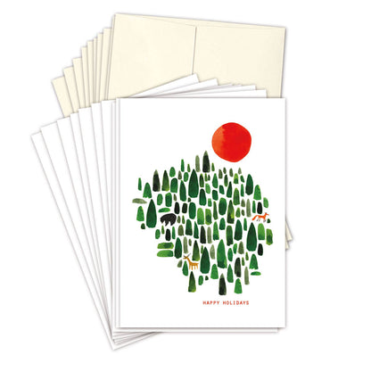 Winter Forest Boxed Holiday Cards - Set of 10
