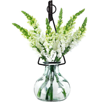 20" Gourd Glass Vase & Metal Hanger