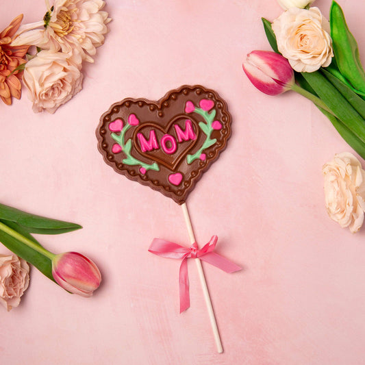 Mom Chocolate Heart Lolly