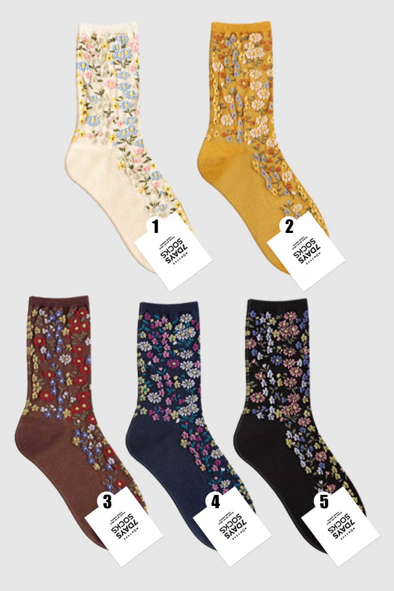 Women's Crew Blooming Garden Socks