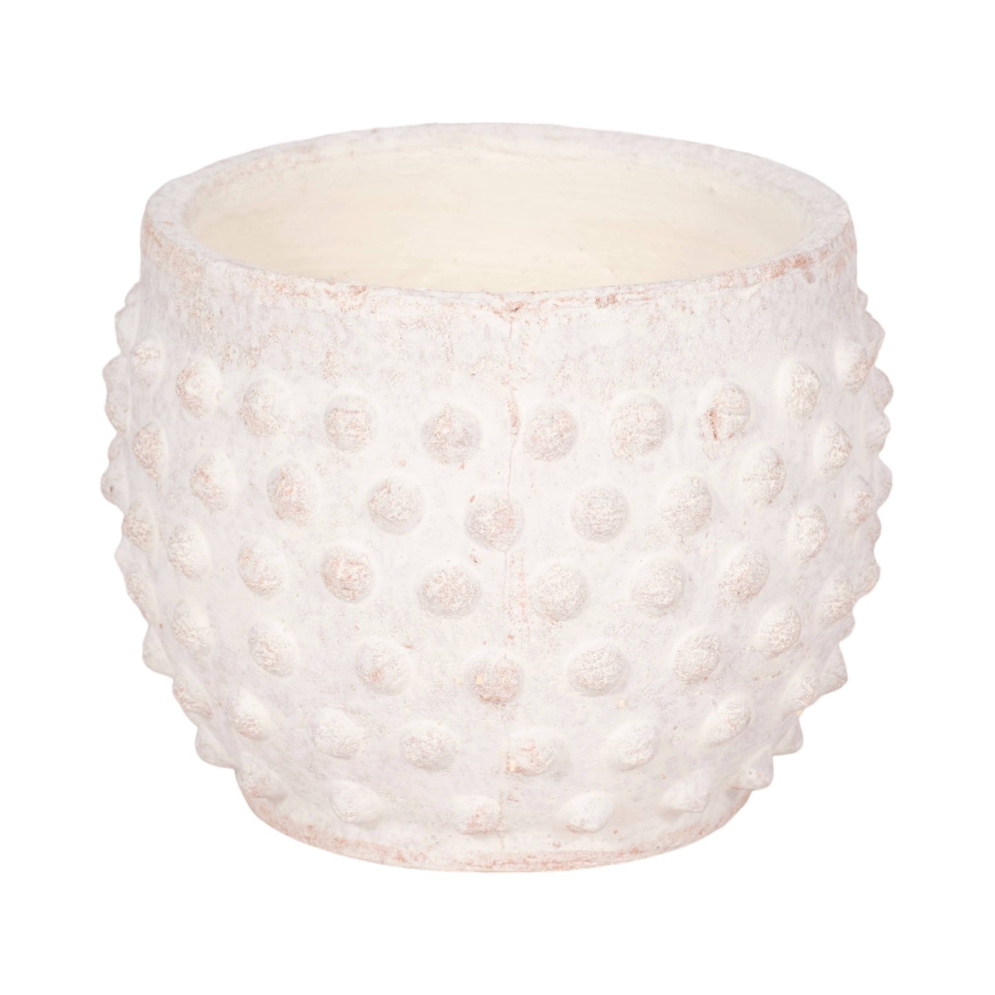 White Ceramic Bubble Rough Finish 6"