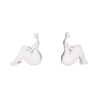 Abstract Sitting Ladies Bookends 6 in.