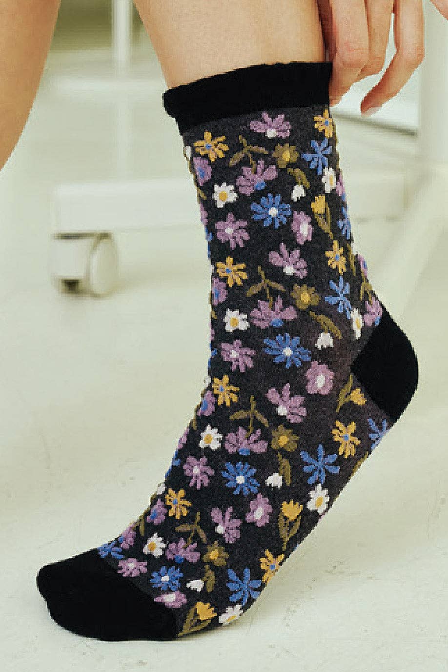 Women's Crew Multi Flower Socks