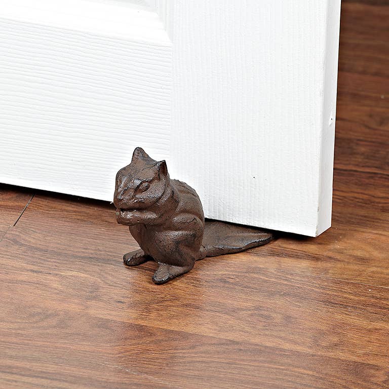 Chipmunk Door Wedge-Dark Brown-4"H-1641