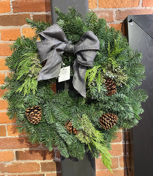 Fresh Winter Greens Wreath