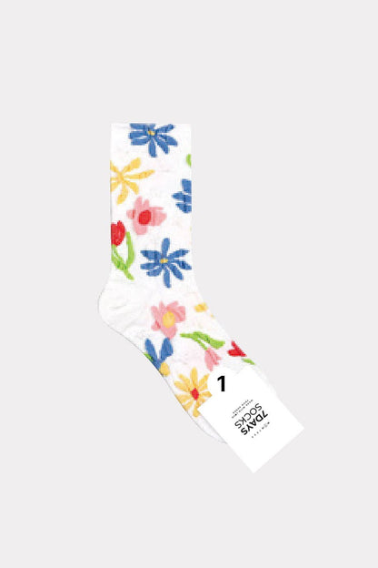 Women's Crew Flower multi Socks