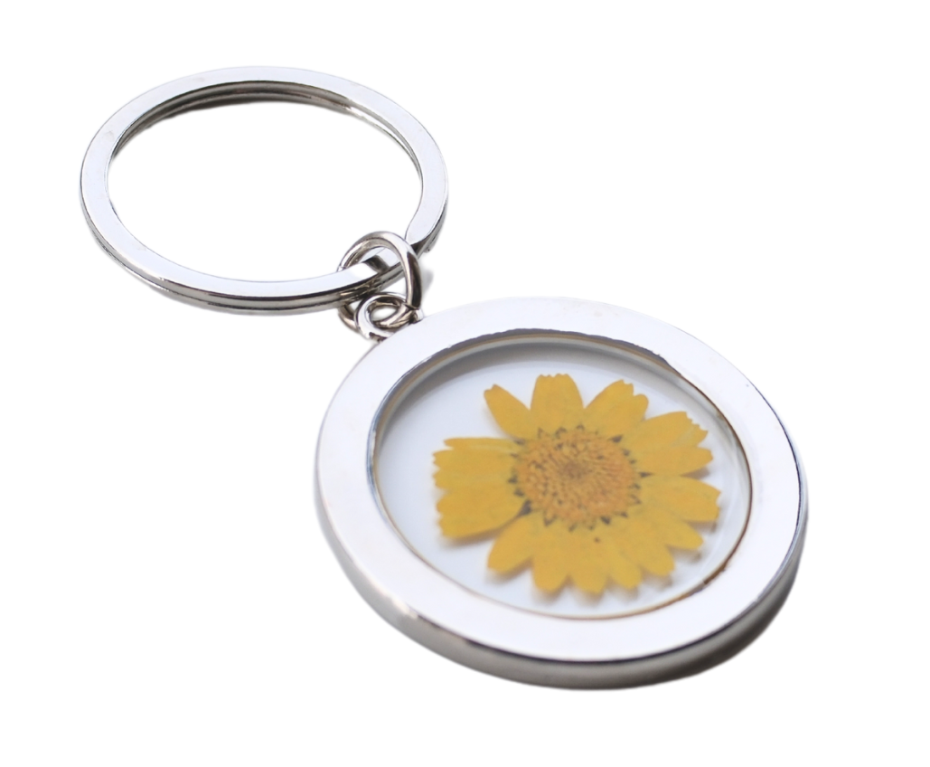 Mount Vernon, WA Pressed Flower Keychain