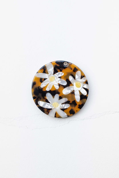Eco Acetate Daisy Compact Mirror