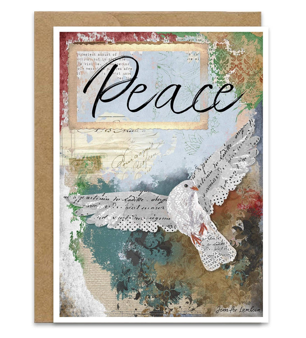 Peace Dove Greeting Card - Art Notecard