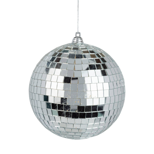 Glass Disco Ball Ornament 5.5"