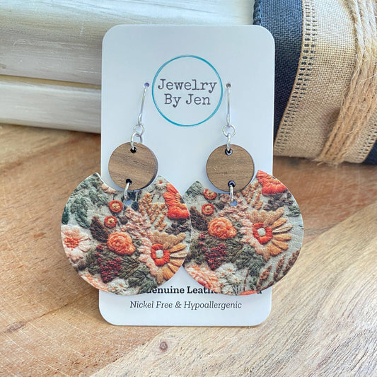 Luna Earrings: Seafoam Wildflowers