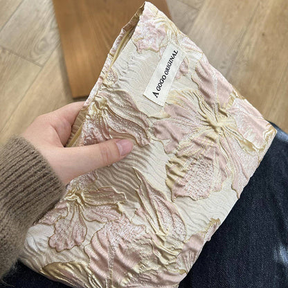 Jacquard Floral Makeup Bag Large Travel Pouch