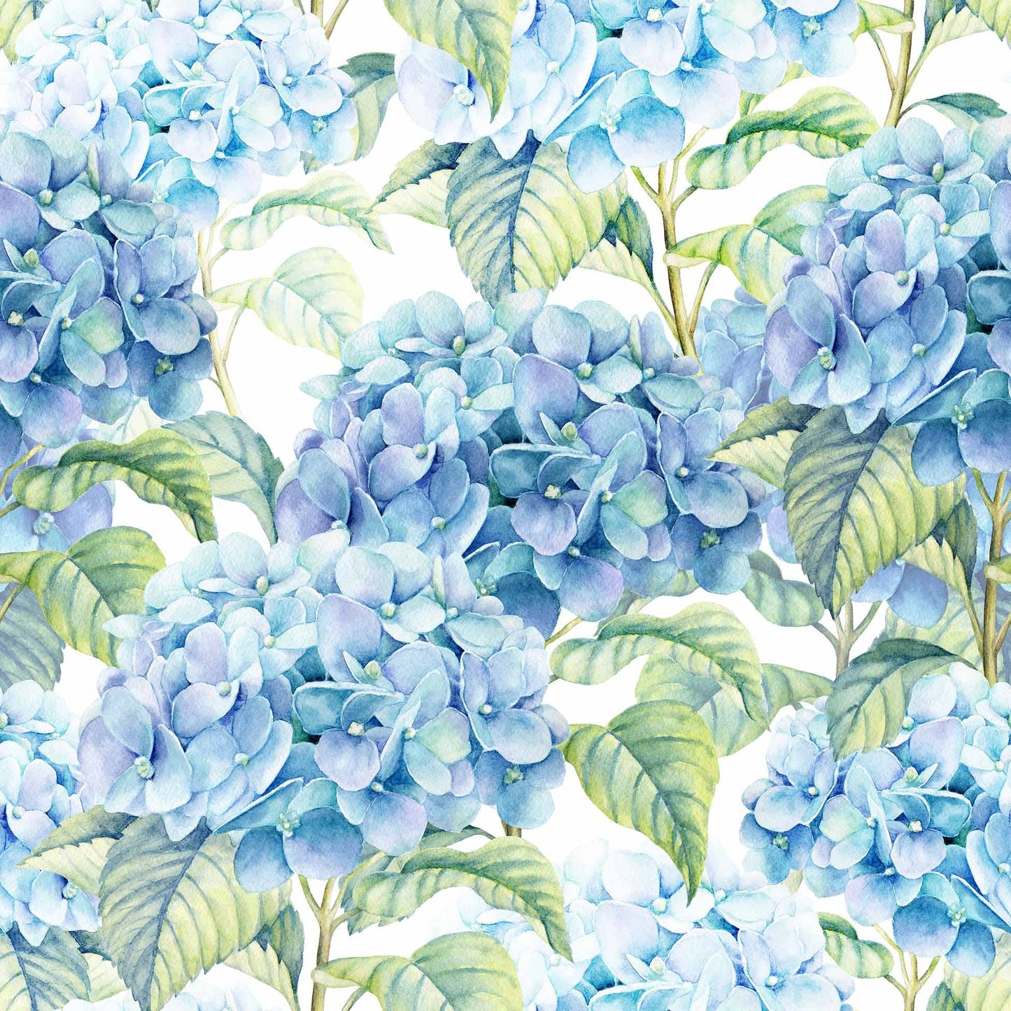 Blue Hydrangea Floral Paper Napkins