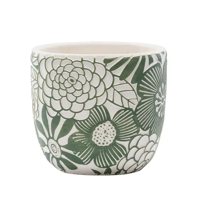 Green Botanical Floral Planter Item #17019