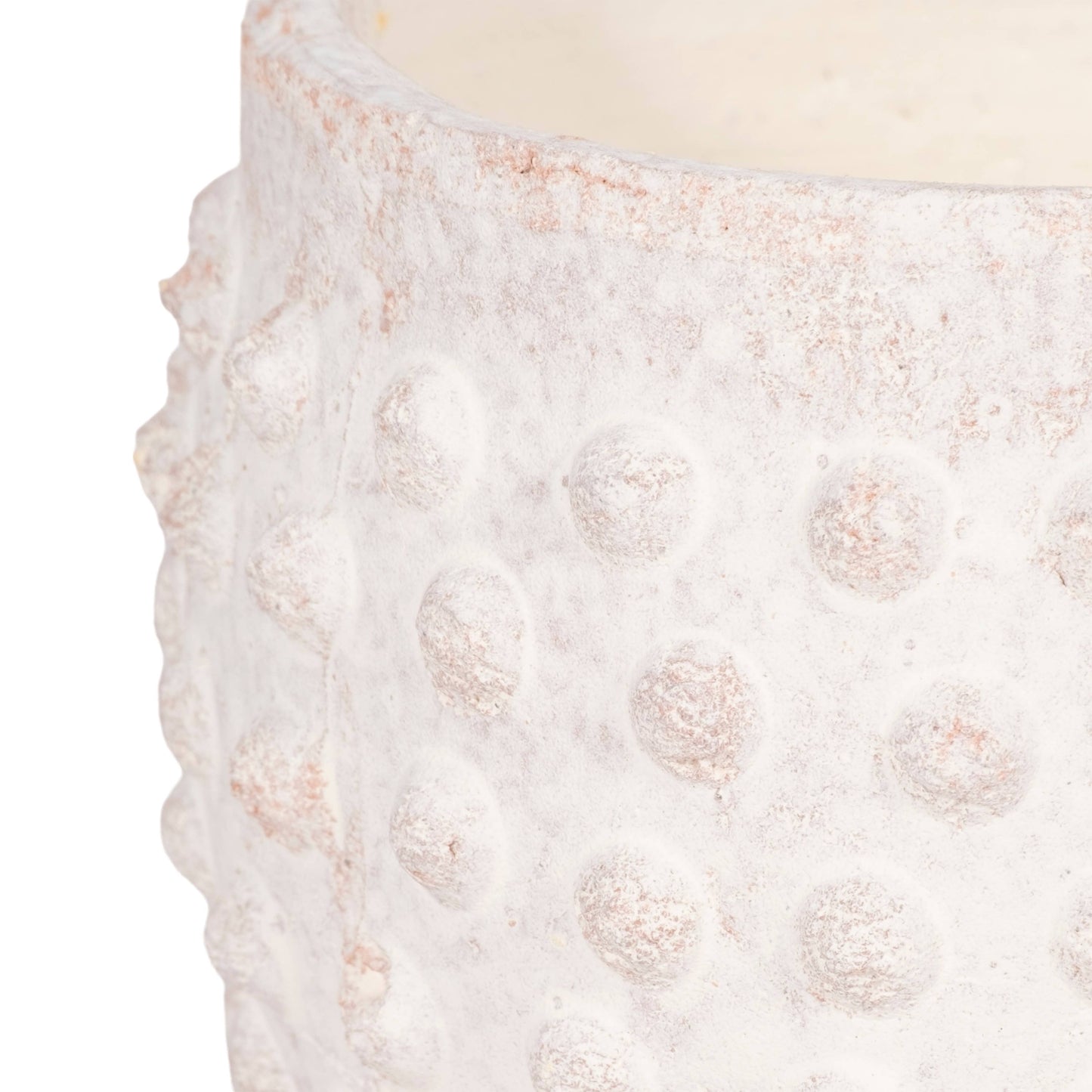White Ceramic Bubble Rough Finish 6"