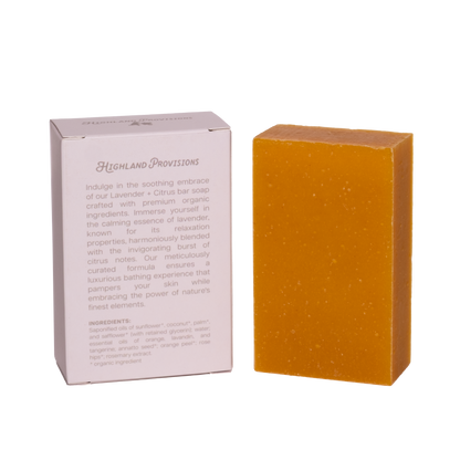 Lavender + Citrus | Organic Bar Soap, 4 oz