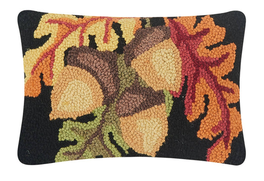 Acorn w/ Leaves Hook Pillow