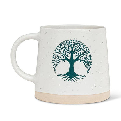 Wide Base Mug with Tree of Life-3.5"H(14oz)
