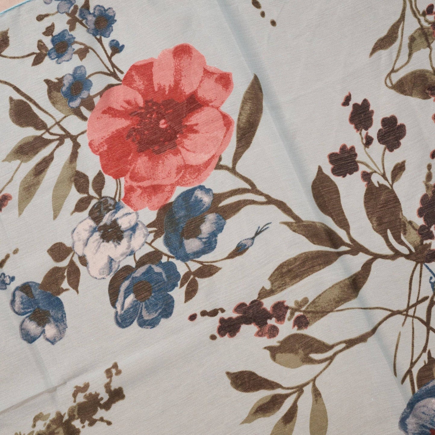 Handcrafted Komal Floral and Leaf Chiffon Scarf